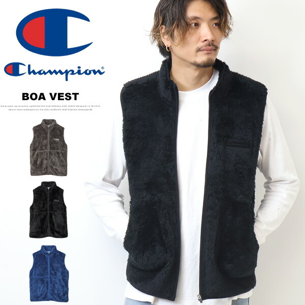 楽天市場】Champion チャンピオン ボアフリース ベスト メンズ 送料