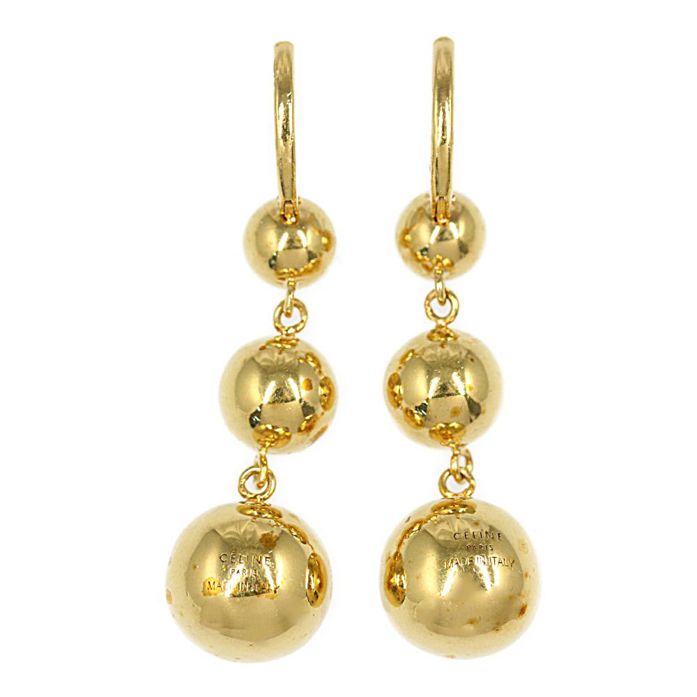 楽天市場】セリーヌ フリル ボールピアス/合金/メッキ-14.5g/ゴールド