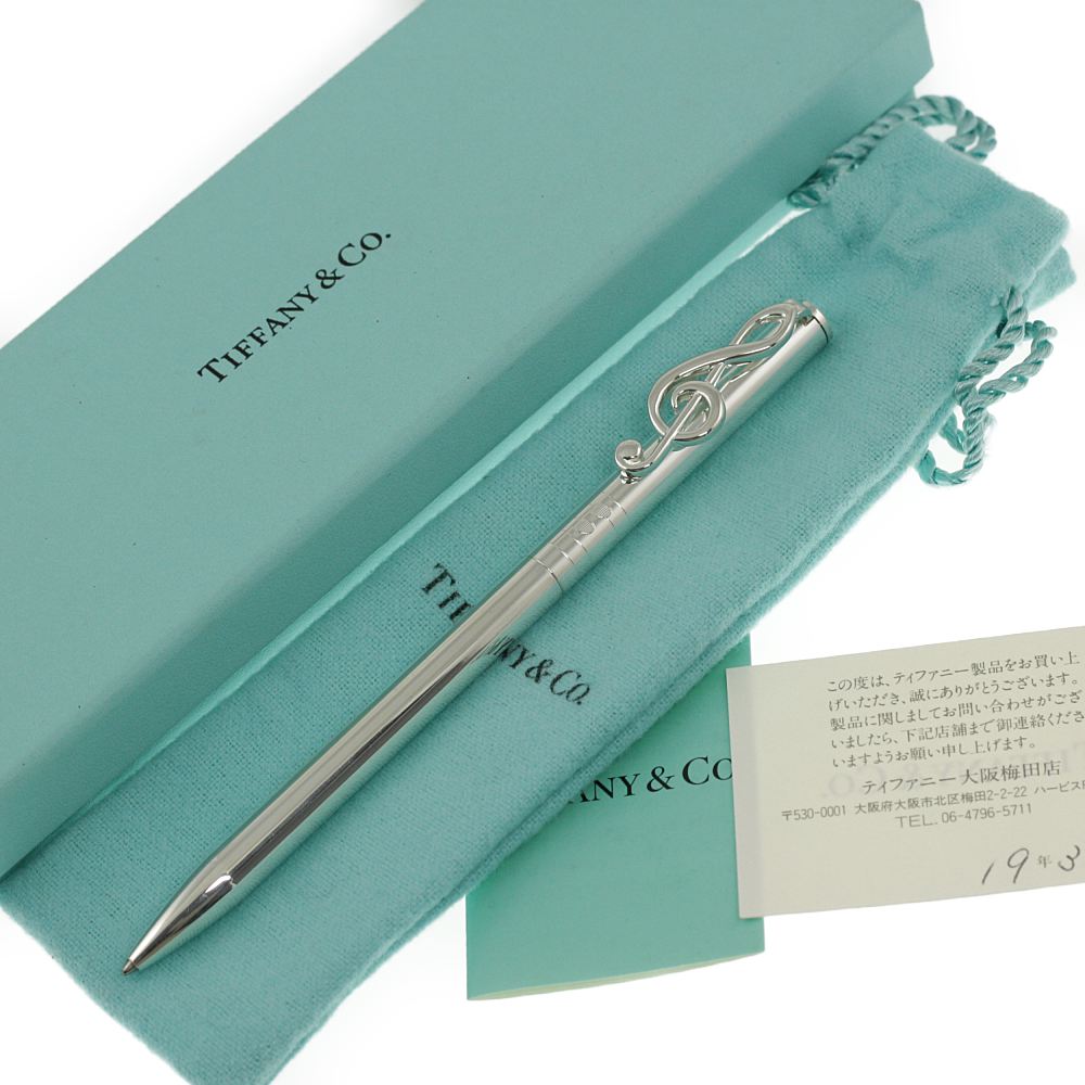 楽天市場】ティファニー 音符モチーフ・ボールペン ブラックインク etc