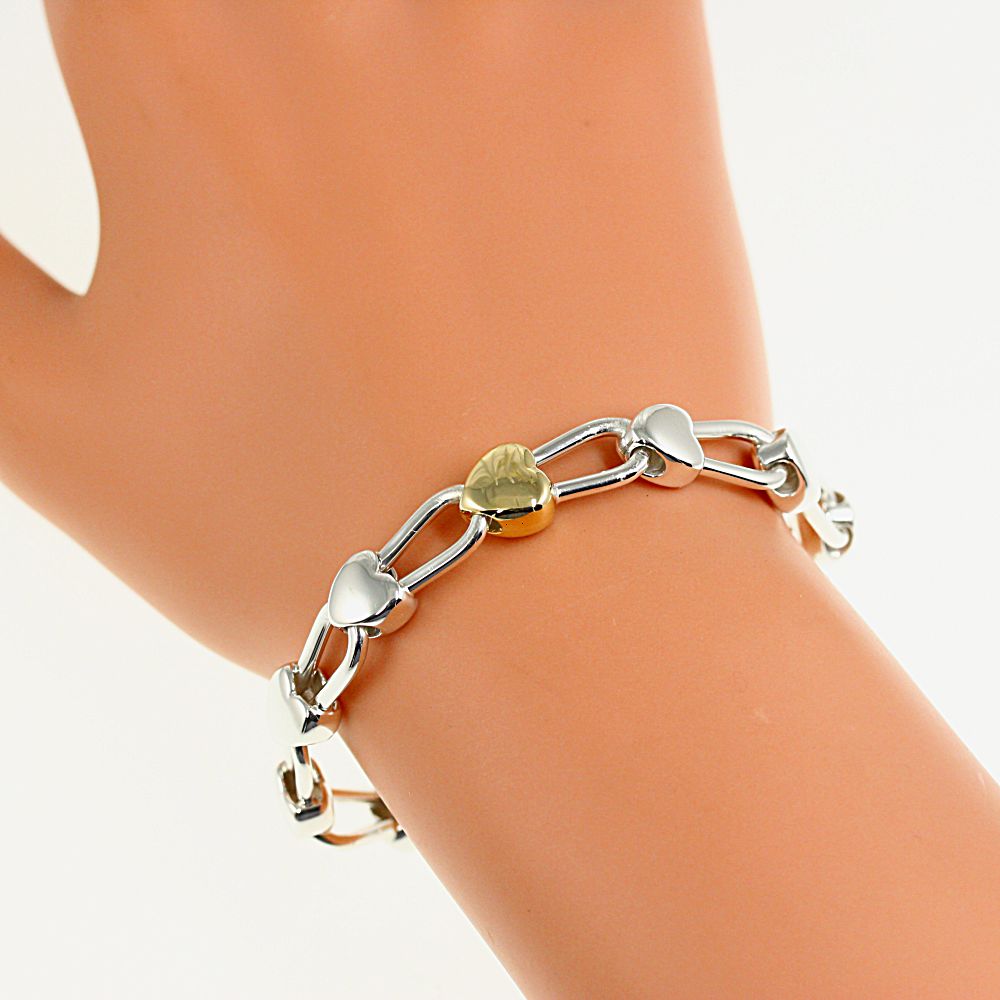 楽天市場】ティファニー ハートロックチェーンブレスレット/Sv925 K18