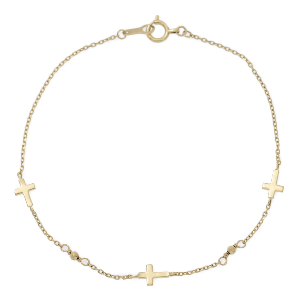 楽天市場】agete アガット クロスモチーフ ブレスレット/K10YG/416-0.8