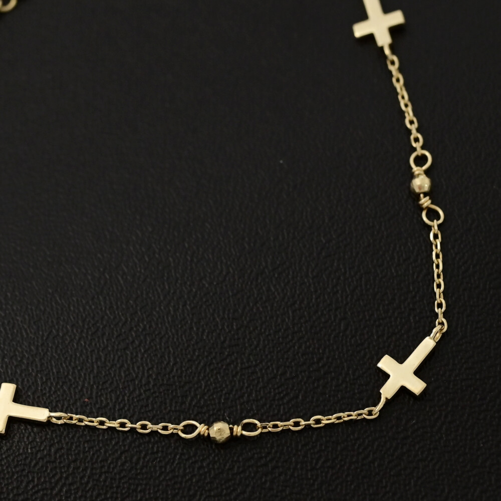 楽天市場】agete アガット クロスモチーフ ブレスレット/K10YG/416-0.8