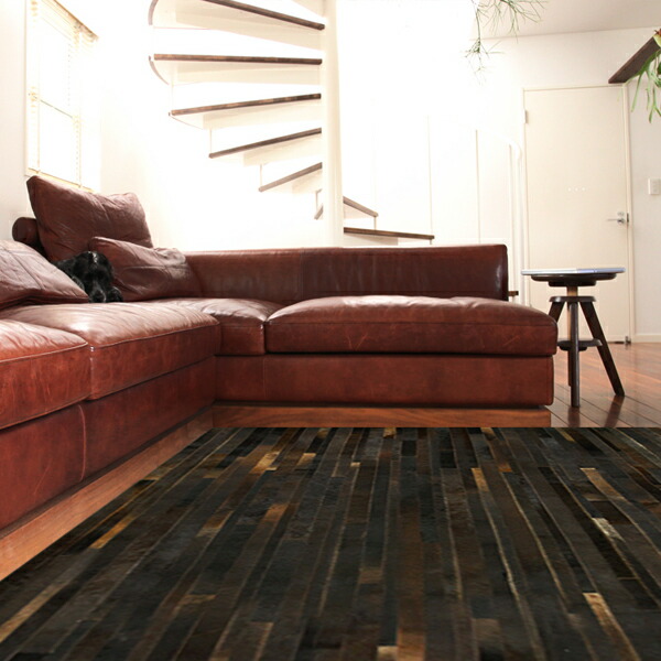 楽天市場】Patchwork Rag ハラコ パッチワーク ラグ ストライプ 140