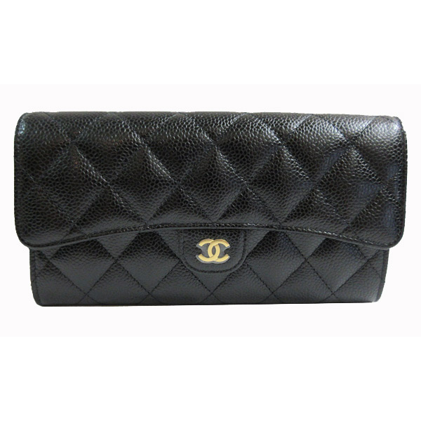 楽天市場】≪Brand new≫ CHANEL Long Flap Walette Black Gold ≪新品