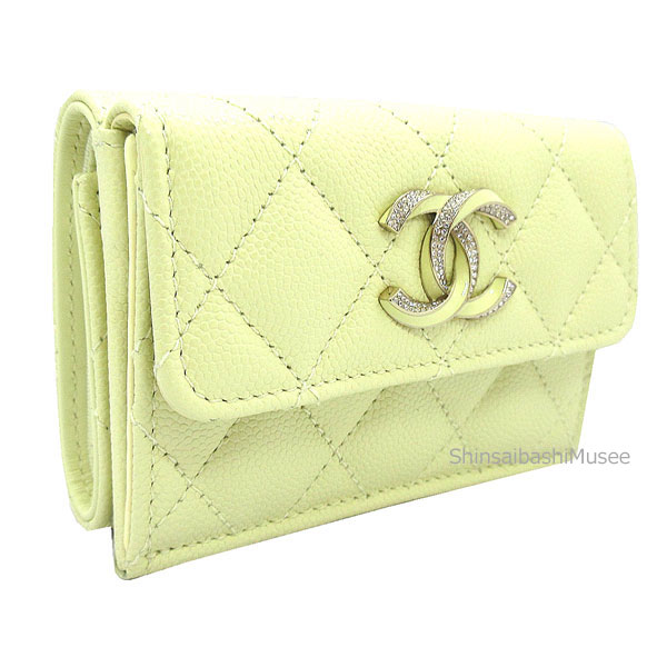 楽天市場】≪Brand new≫ CHANEL Flap Small Wallet Light Yellow Gold
