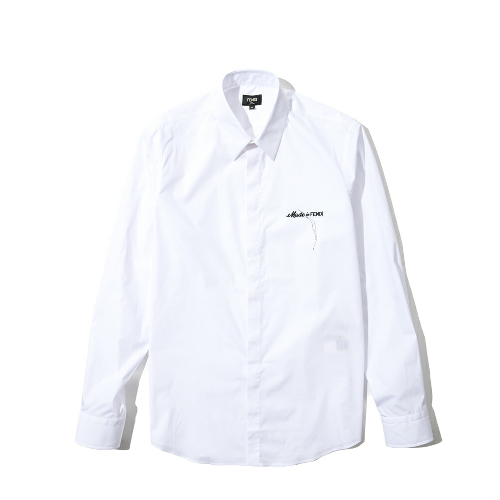 楽天市場】【スーパーSALE】 フェンディ FENDI ホワイトコットンシャツ