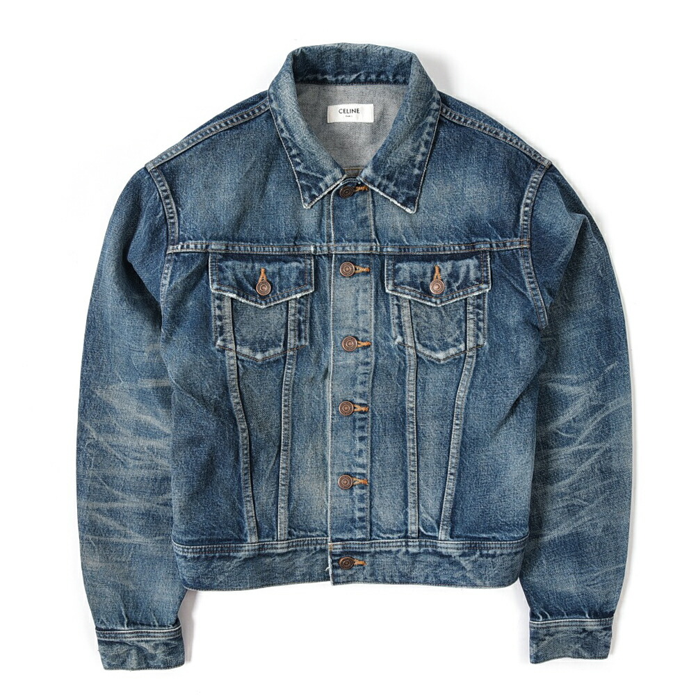 楽天市場】セリーヌ CELINE デニム ジャケット ショート ブルゾン