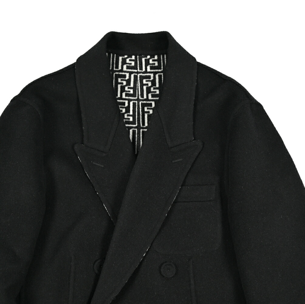 楽天市場】フェンディ FENDI リバーシブル チェスターコート 6Bダブル