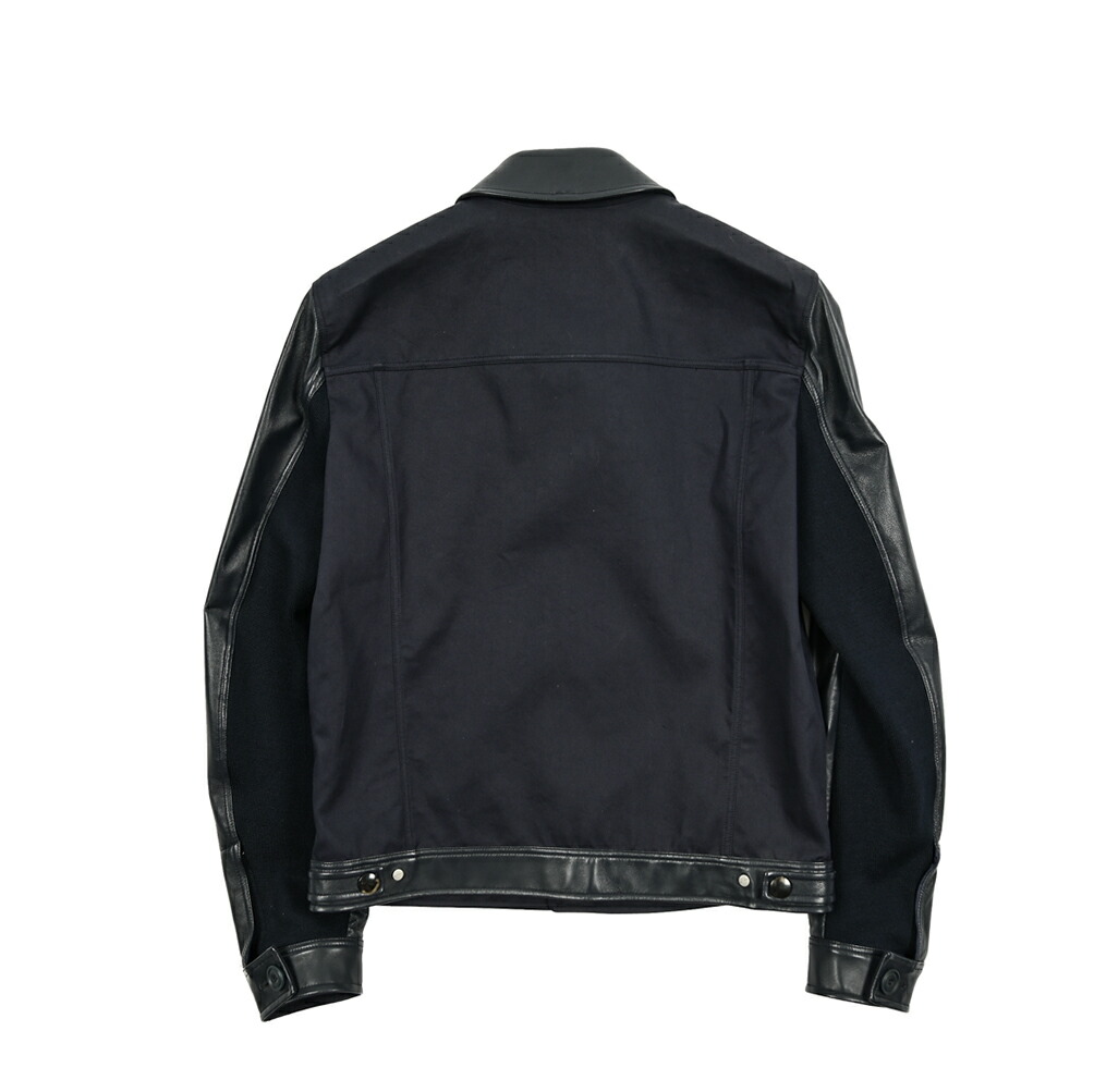 楽天市場】エトロ ETRO レザーブルゾン 異素材コンビ ショート