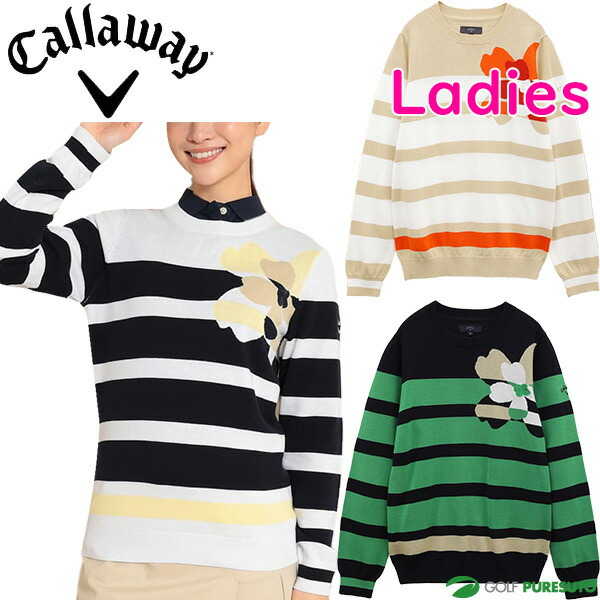 楽天市場】レディース キャロウェイ 長袖 セーター クルーネックニット