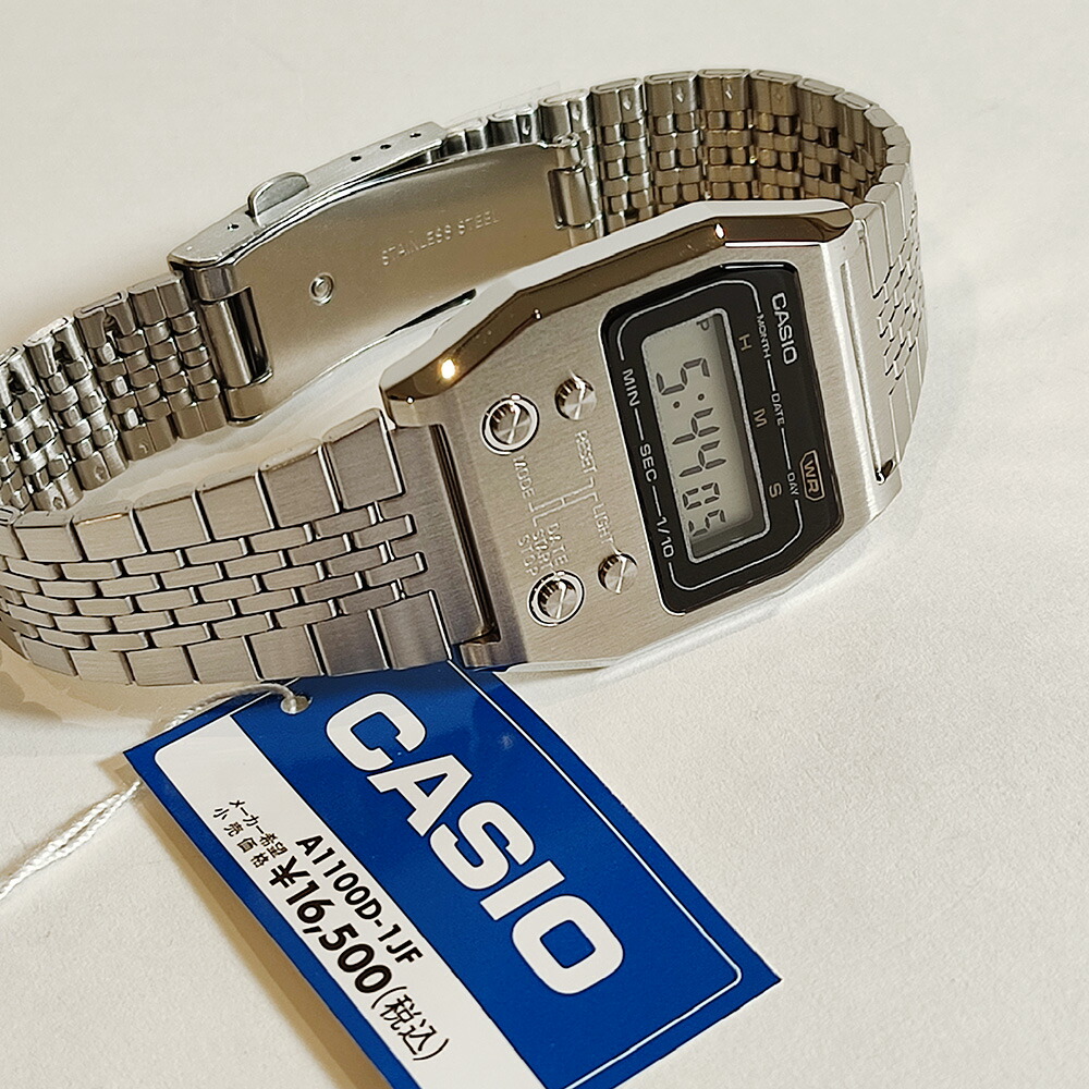 楽天市場】CASIO PREMIUM A1100D-1JF SILVER52QS-14B 復刻 デジタル