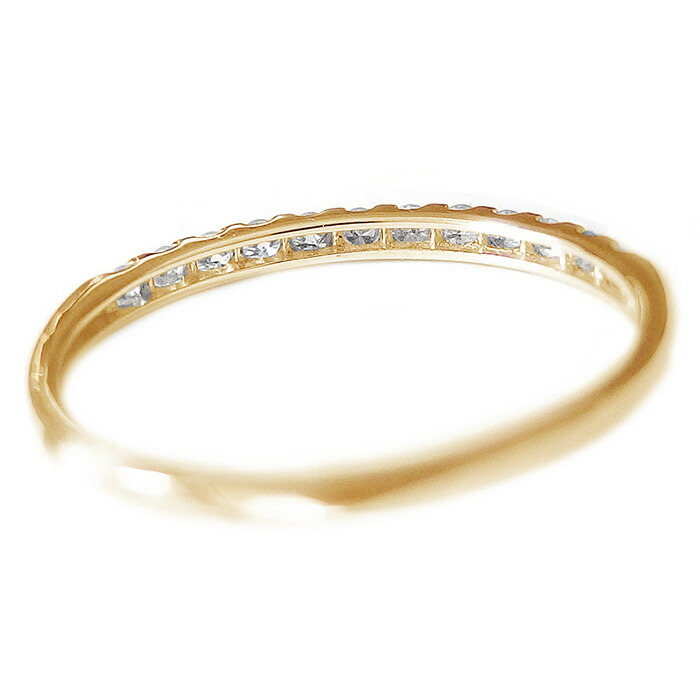 楽天市場】ダイヤモンド リング K18YG ハーフエタニティリング 0.15ct
