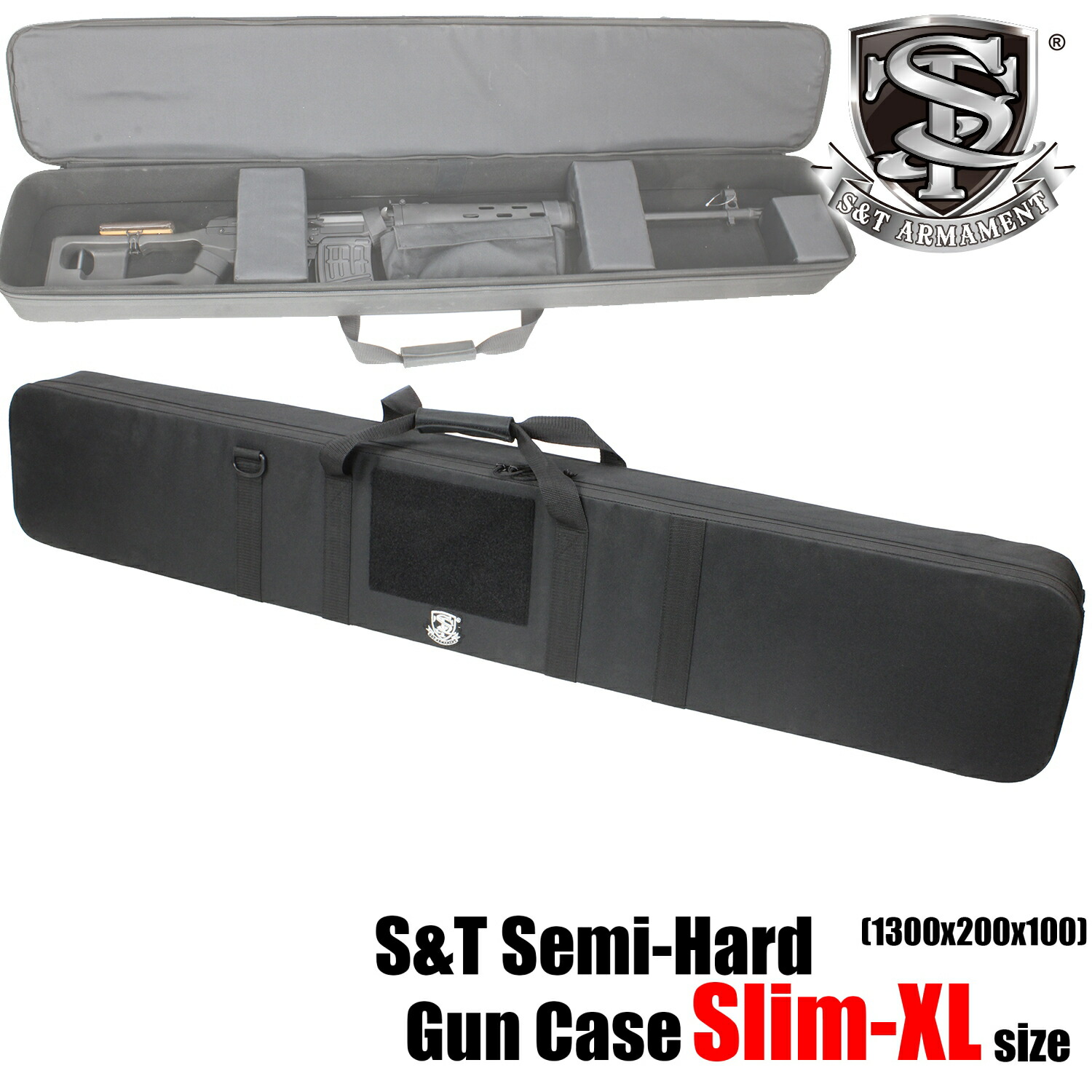 楽天市場】S&T セミハードガンケース Slim-XLサイズ BK(1300x200x100