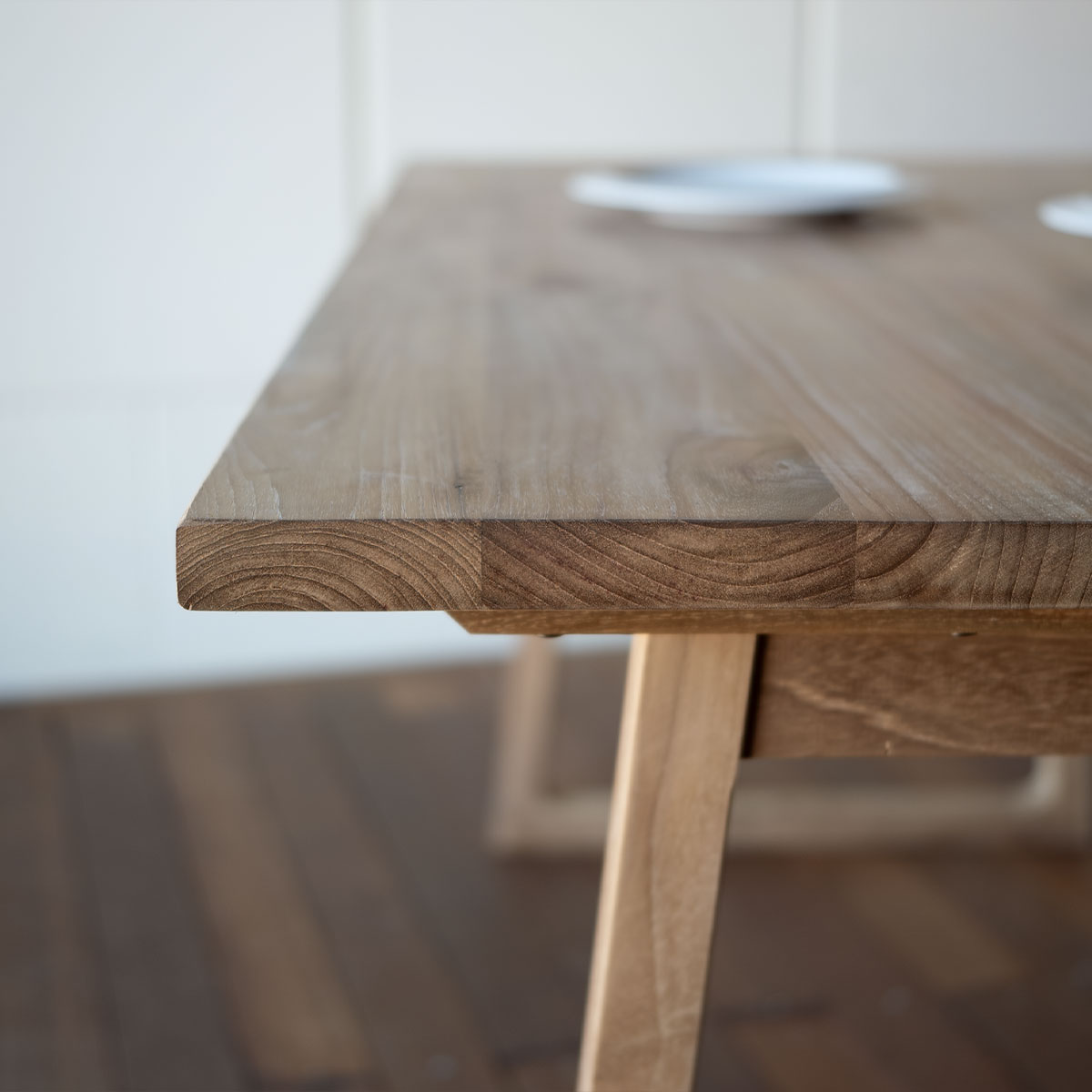 楽天市場】Teak Tableチーク無垢材のダイニングテーブル4人掛け 幅