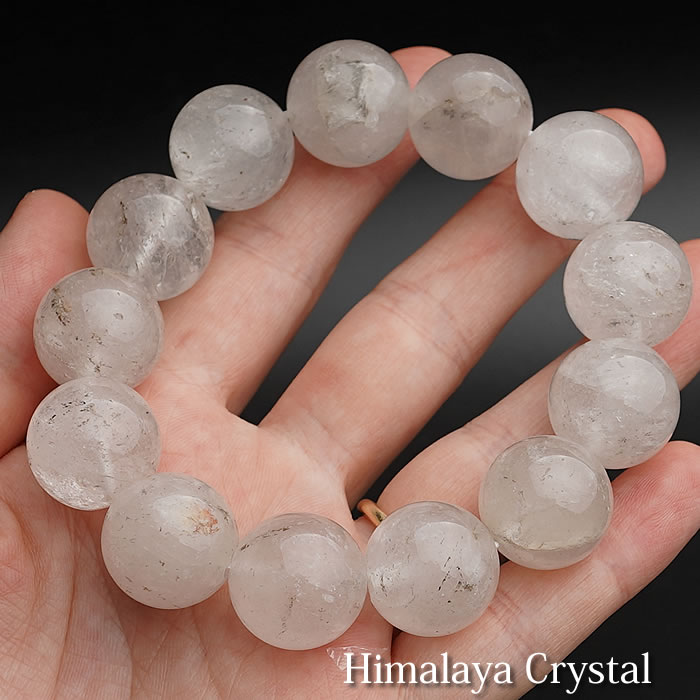 楽天市場】【数量限定】【希少】ヒマラヤ水晶 大玉16mm ブレスレット
