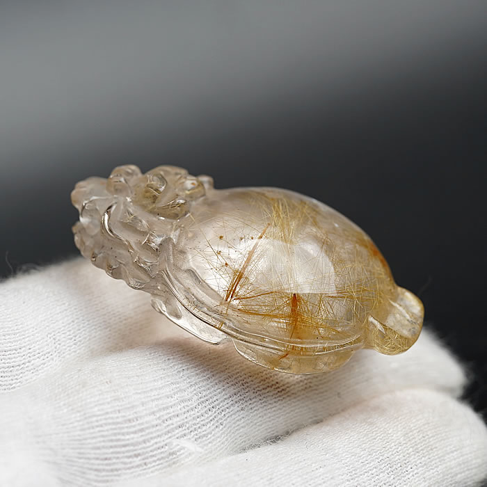 楽天市場】【一点物】【高品質】【風水アイテム】ルチルクォーツ 龍亀