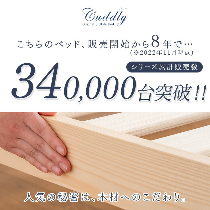 楽天市場】ダブルベッド 北欧パイン 宮棚＆2口コンセント付 フレーム