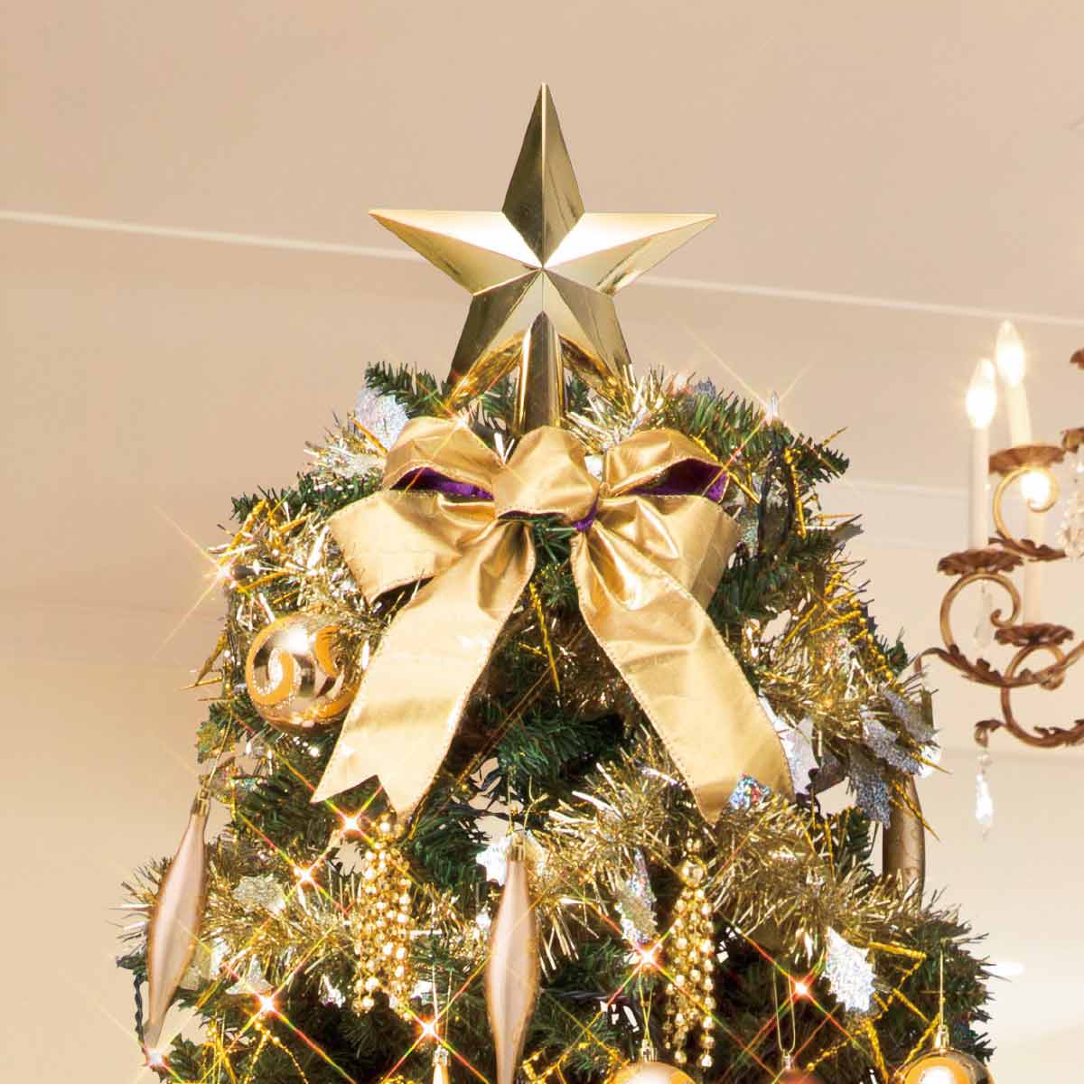 楽天市場】コンチネンタルツリーセット ゴールド H180cmニュアンスの