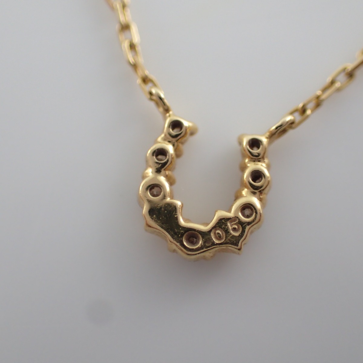 楽天市場】ageteアガット K18 YG ダイヤ0.05ct ホースシュー 馬蹄