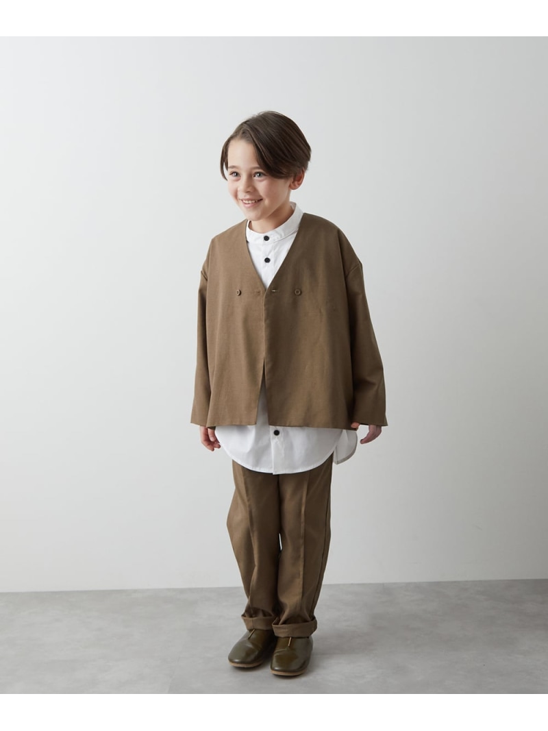 楽天市場】riziere ノーカラージャケットセットアップ(リネン混