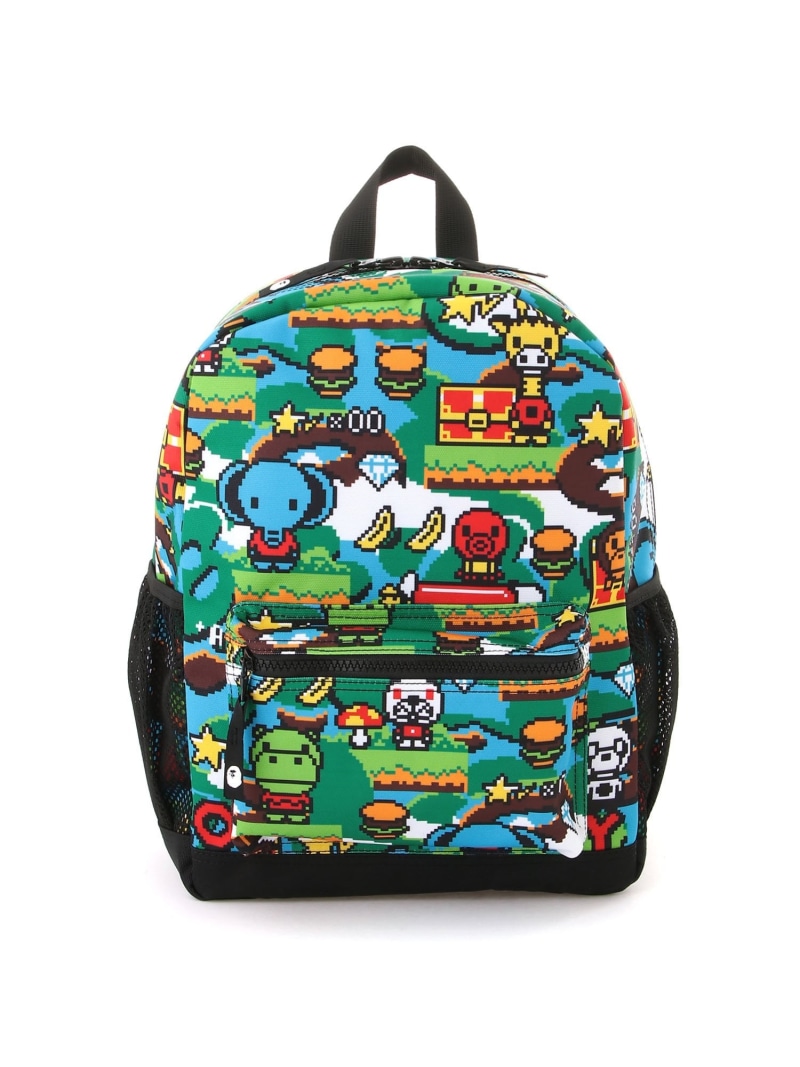 楽天市場】A BATHING APE BABY MILO GAME PATTERN DAYPACK ア