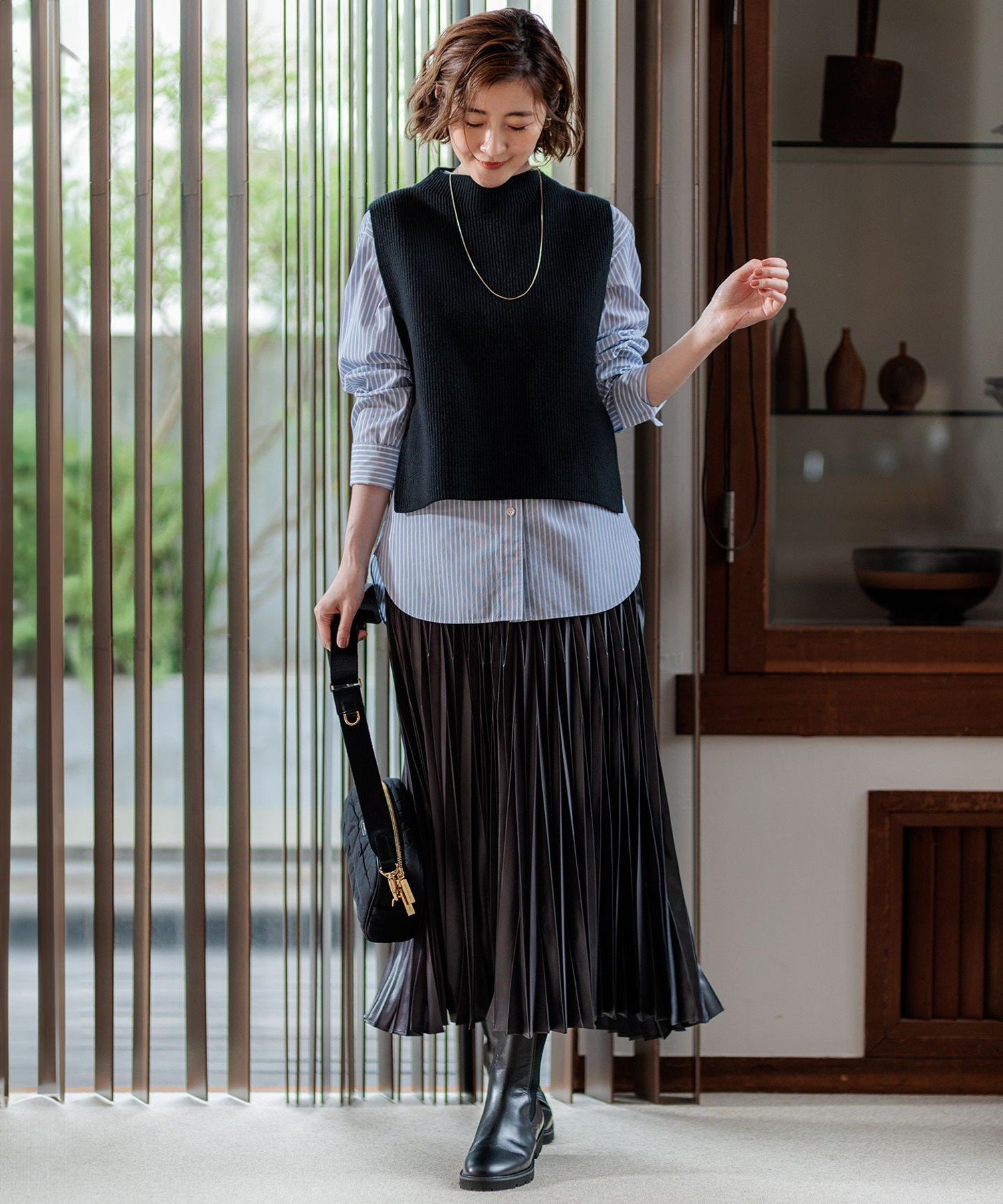 23区｜【洗える】コットンリリー ニットベスト | Rakuten Fashion(楽天