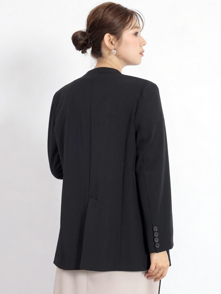 Vin｜ダブルフロント2wayノーカラージャケット | Rakuten Fashion(楽天