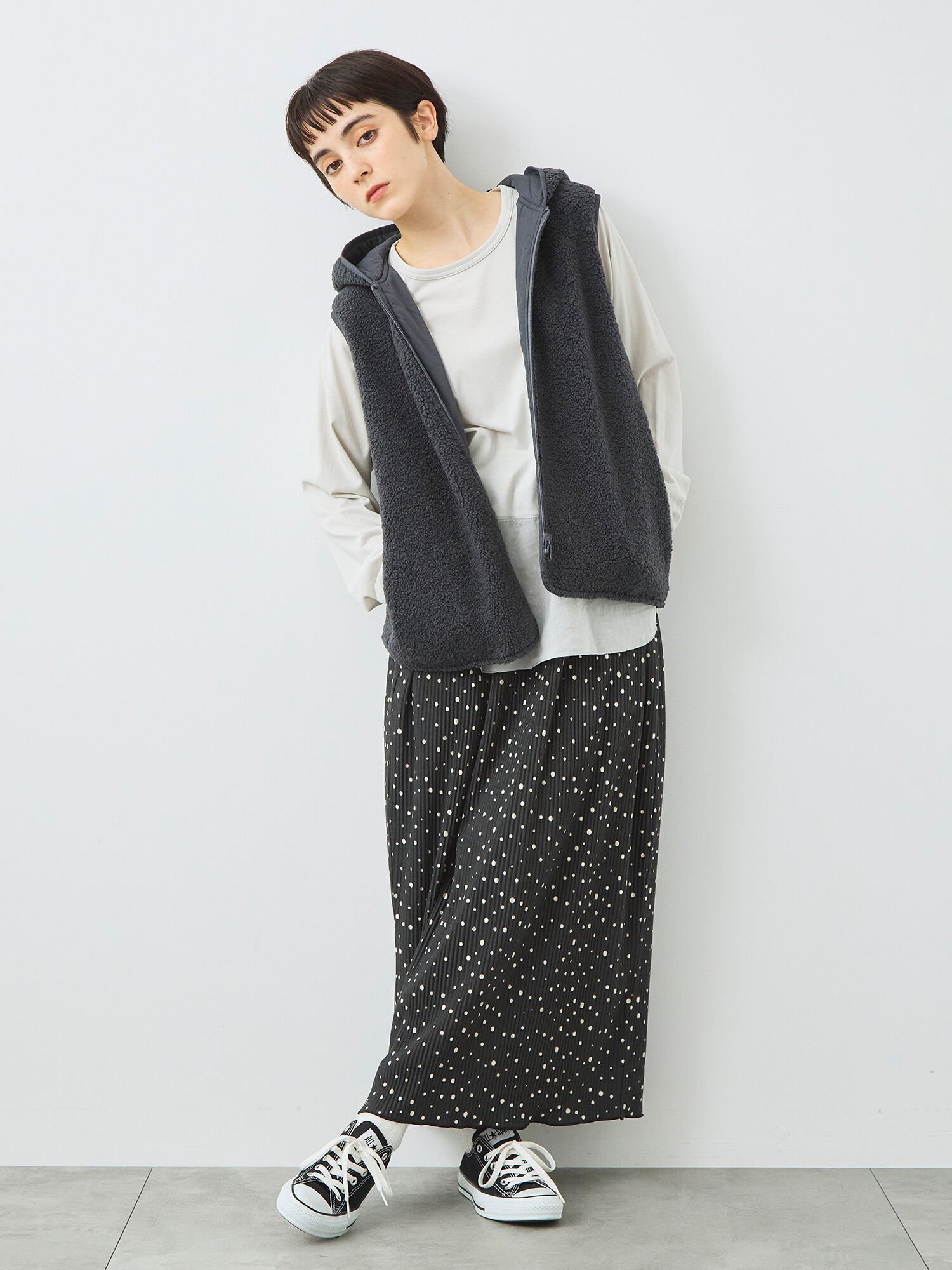 Samansa Mos2｜リバーシブルボアベスト | Rakuten Fashion(楽天