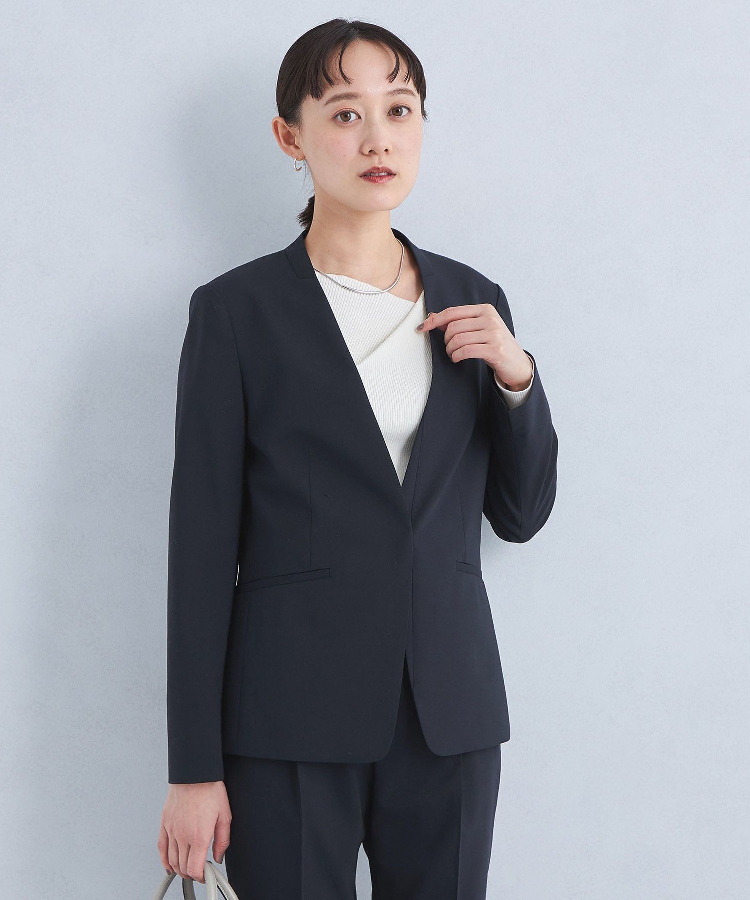 グリーンレーベル ボタニーサージ D ジャケット パンツ 上下セット 黒