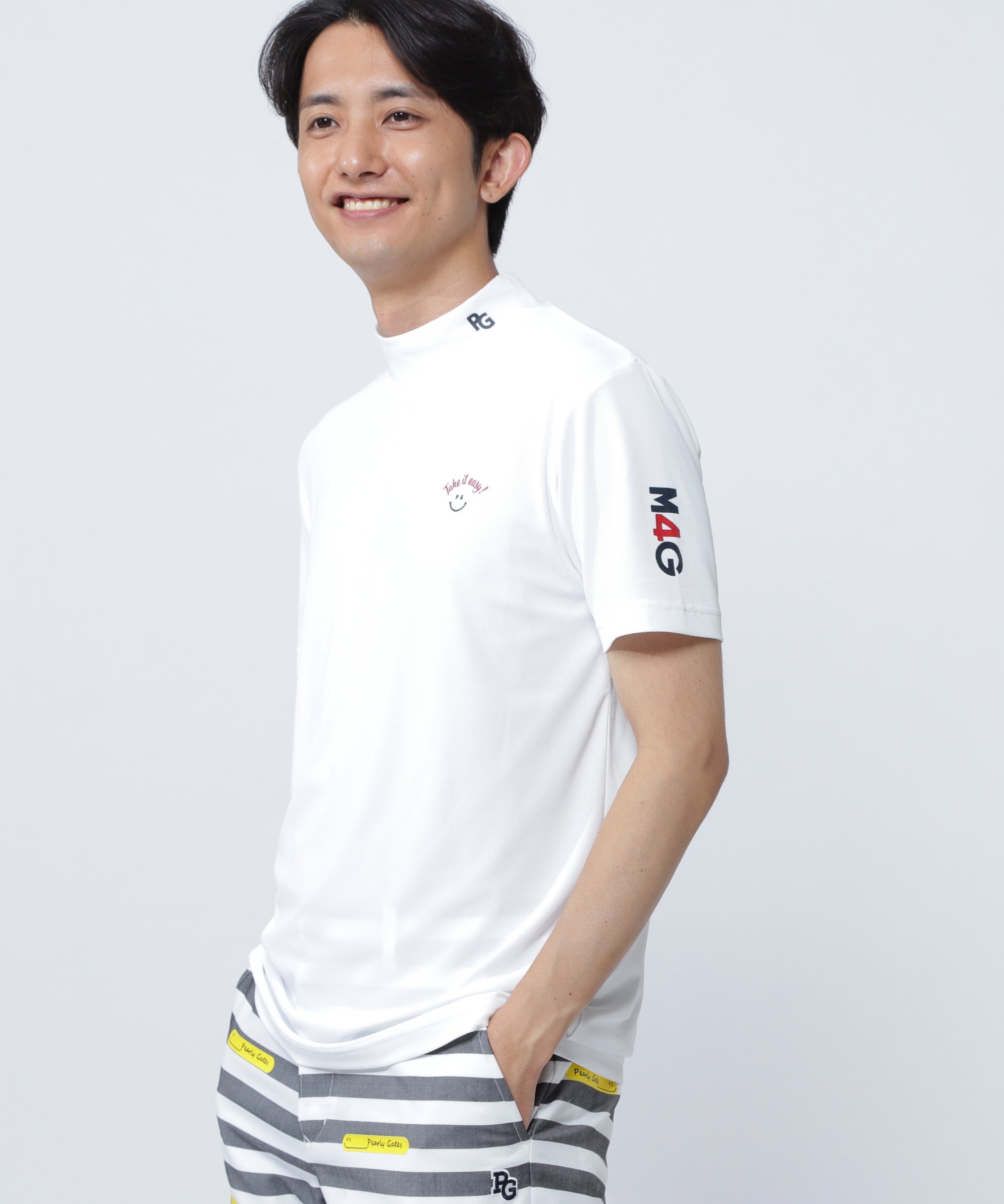 楽天市場】パーリーゲイツメンズ半袖モックシャツの通販