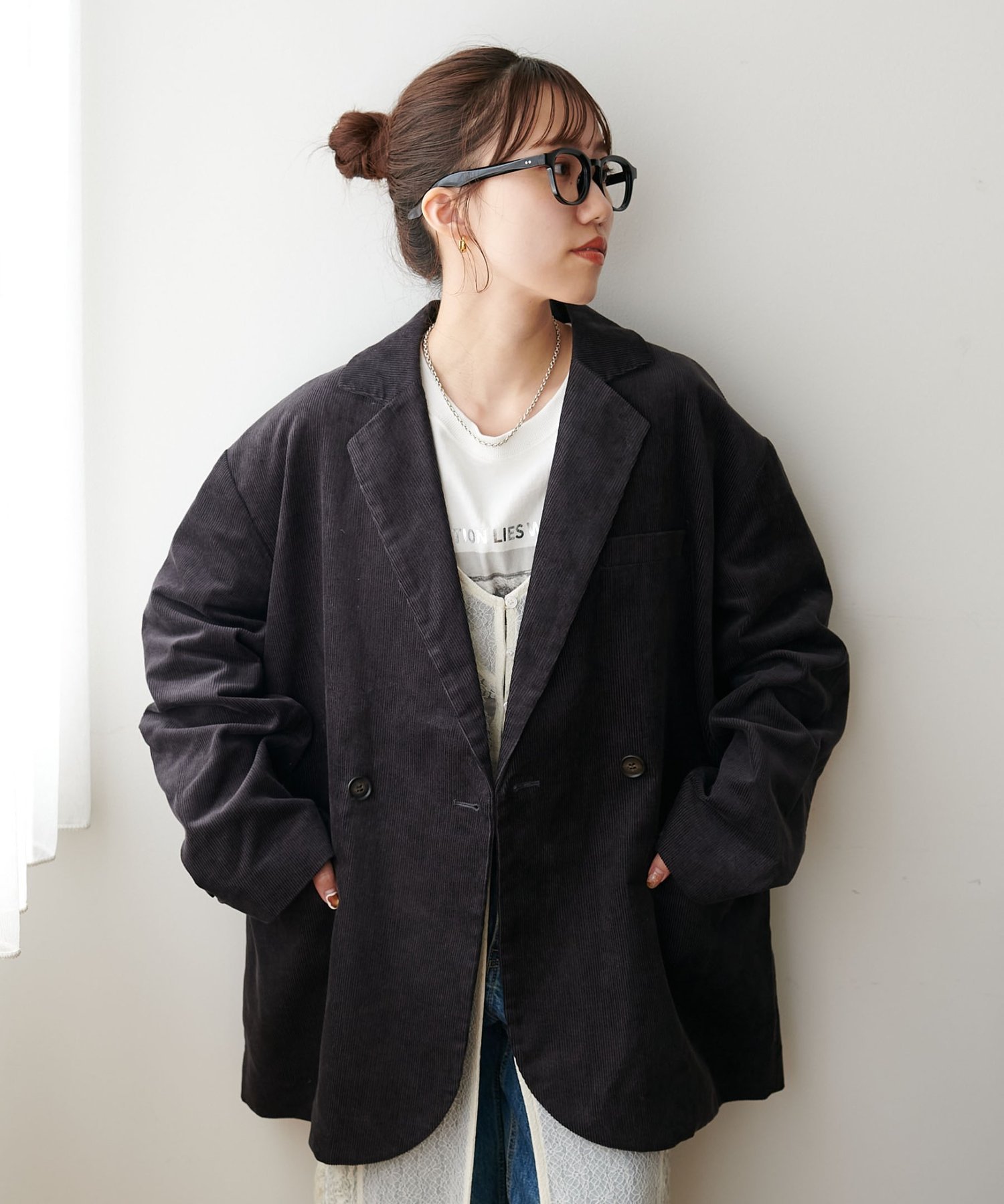 Discoat｜【ユニセックス】コーデュロイWブレストジャケット | Rakuten