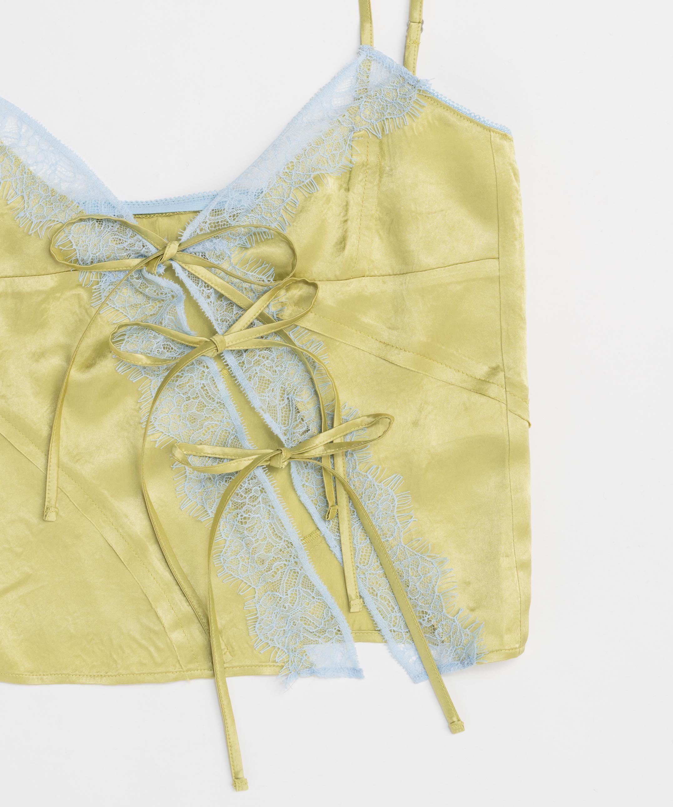 MAISON SPECIAL｜Lace Docking Satin Camisole | Rakuten Fashion(楽天
