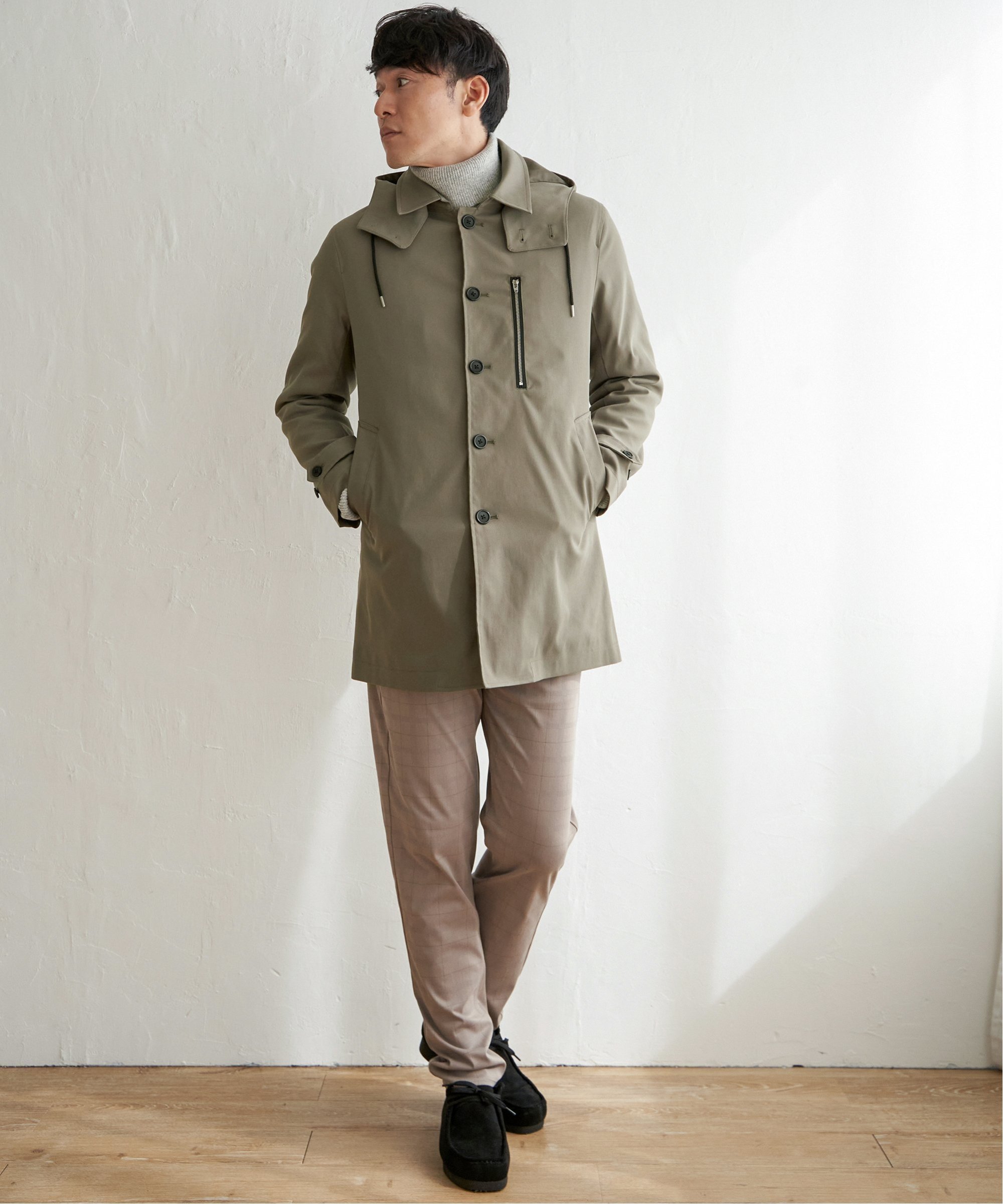 ikka｜2wayライナー付きステンカラーコート | Rakuten Fashion(楽天