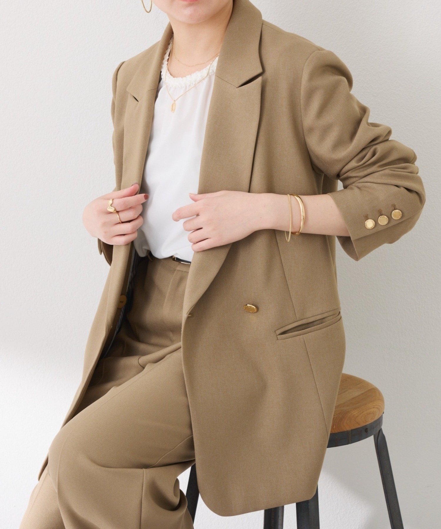 COLLAGE GALLARDAGALANTE｜ウールライクダブルジャケット | Rakuten