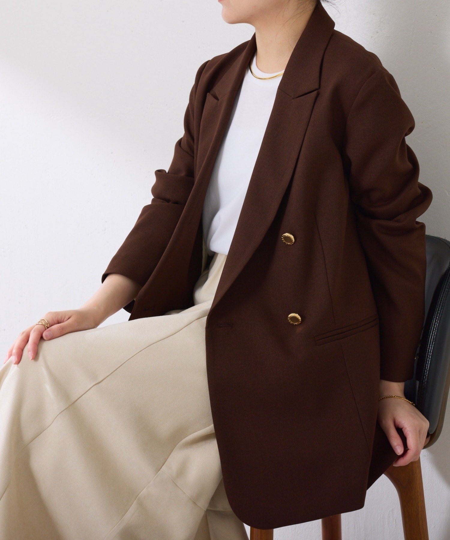 COLLAGE GALLARDAGALANTE｜ウールライクダブルジャケット | Rakuten