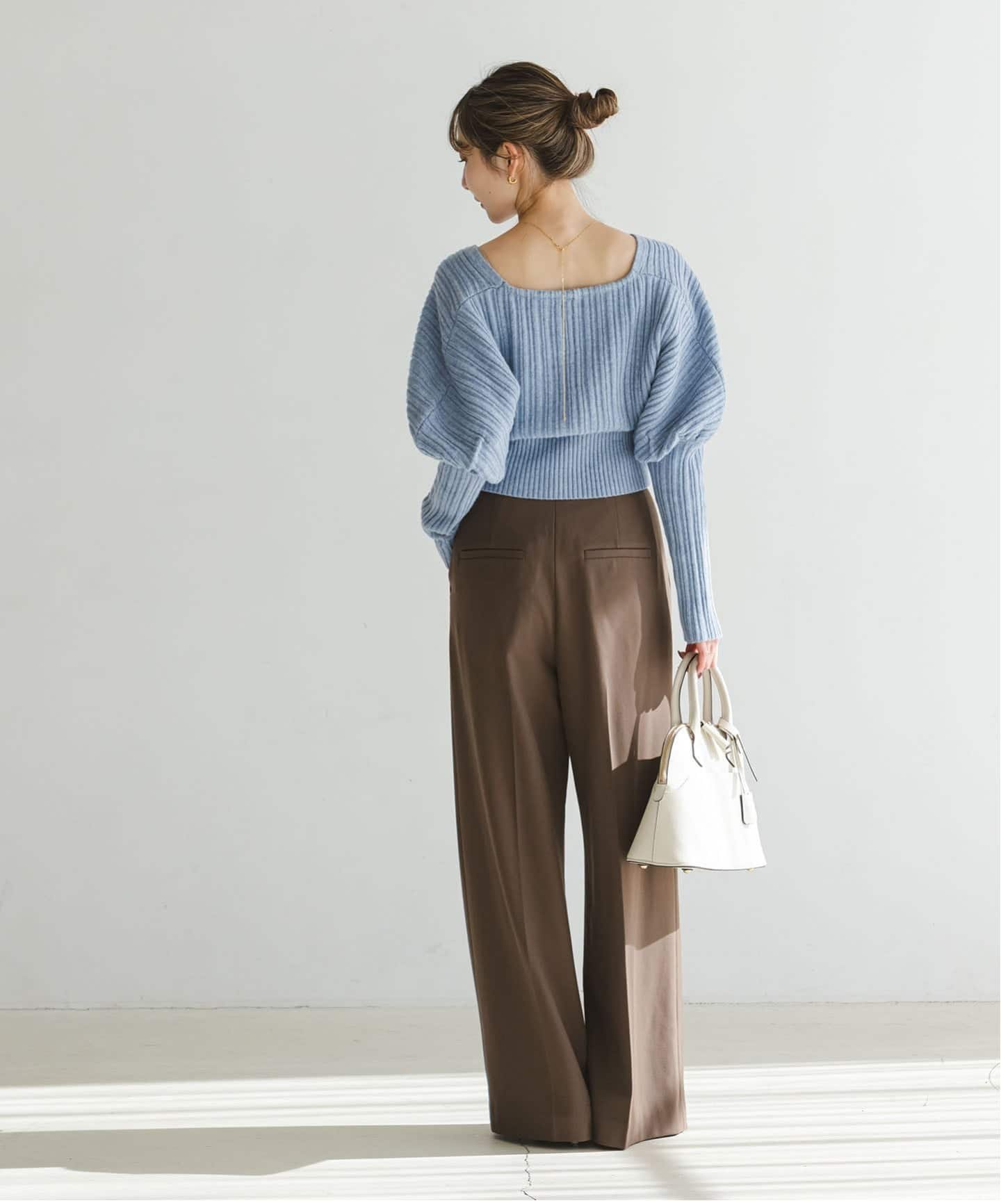 NOBLE｜カシュクールランダムリブニットプルオーバー | Rakuten