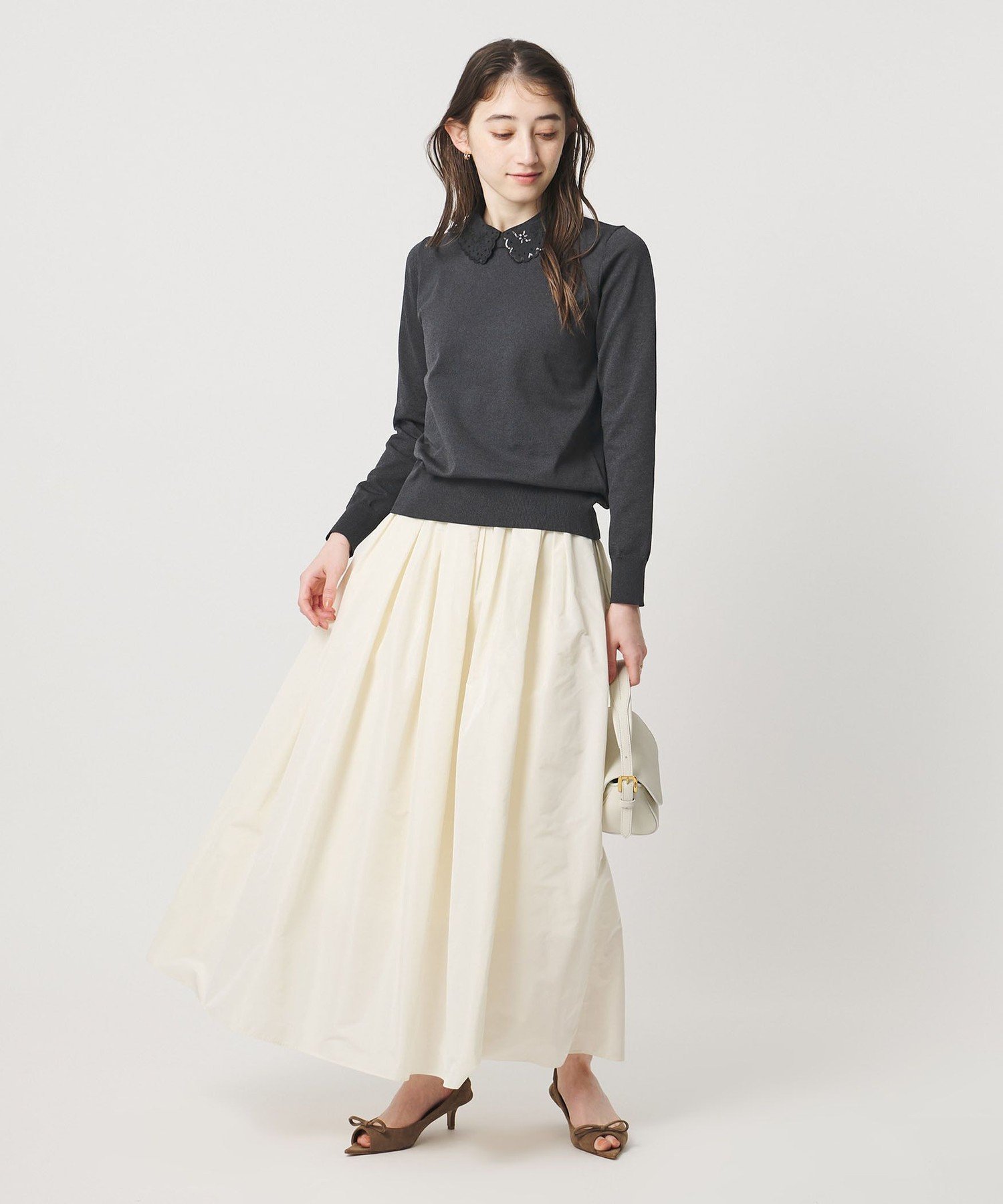 UNITED ARROWS｜レディー フラワービジュー ニット- ウォッシャブル