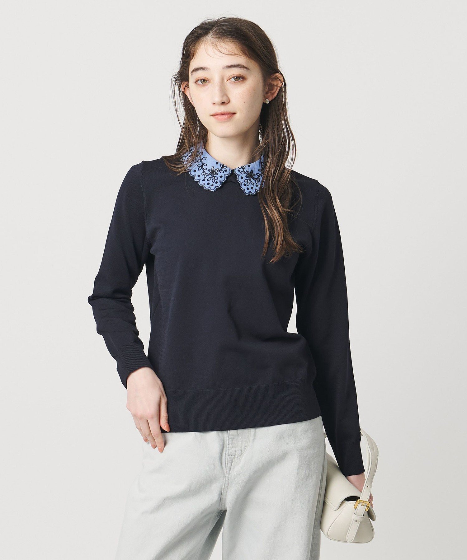 UNITED ARROWS｜レディー フラワービジュー ニット- ウォッシャブル