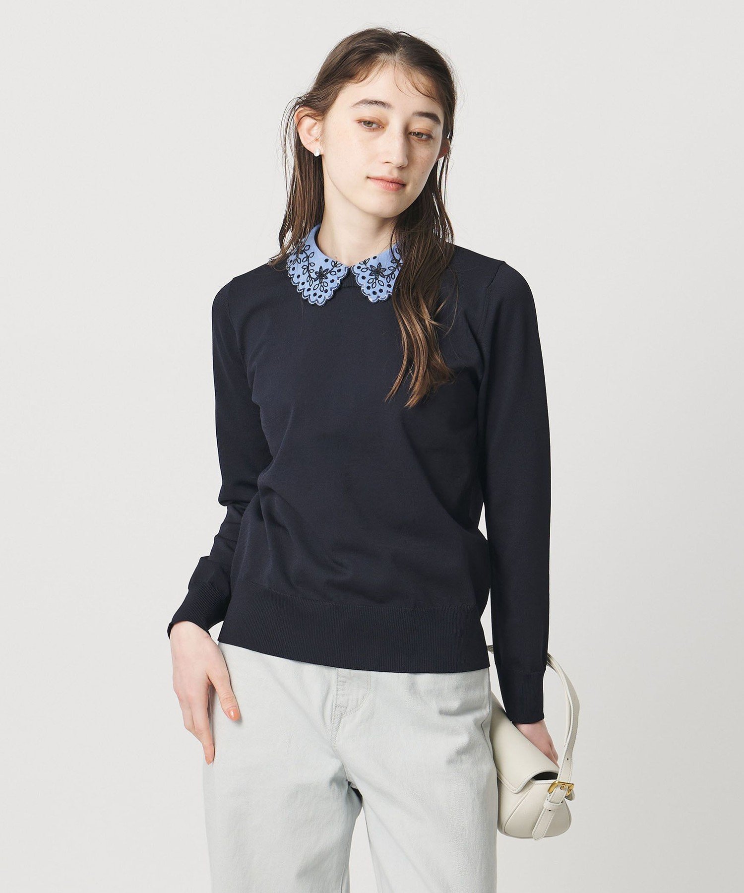 UNITED ARROWS｜レディー フラワービジュー ニット- ウォッシャブル