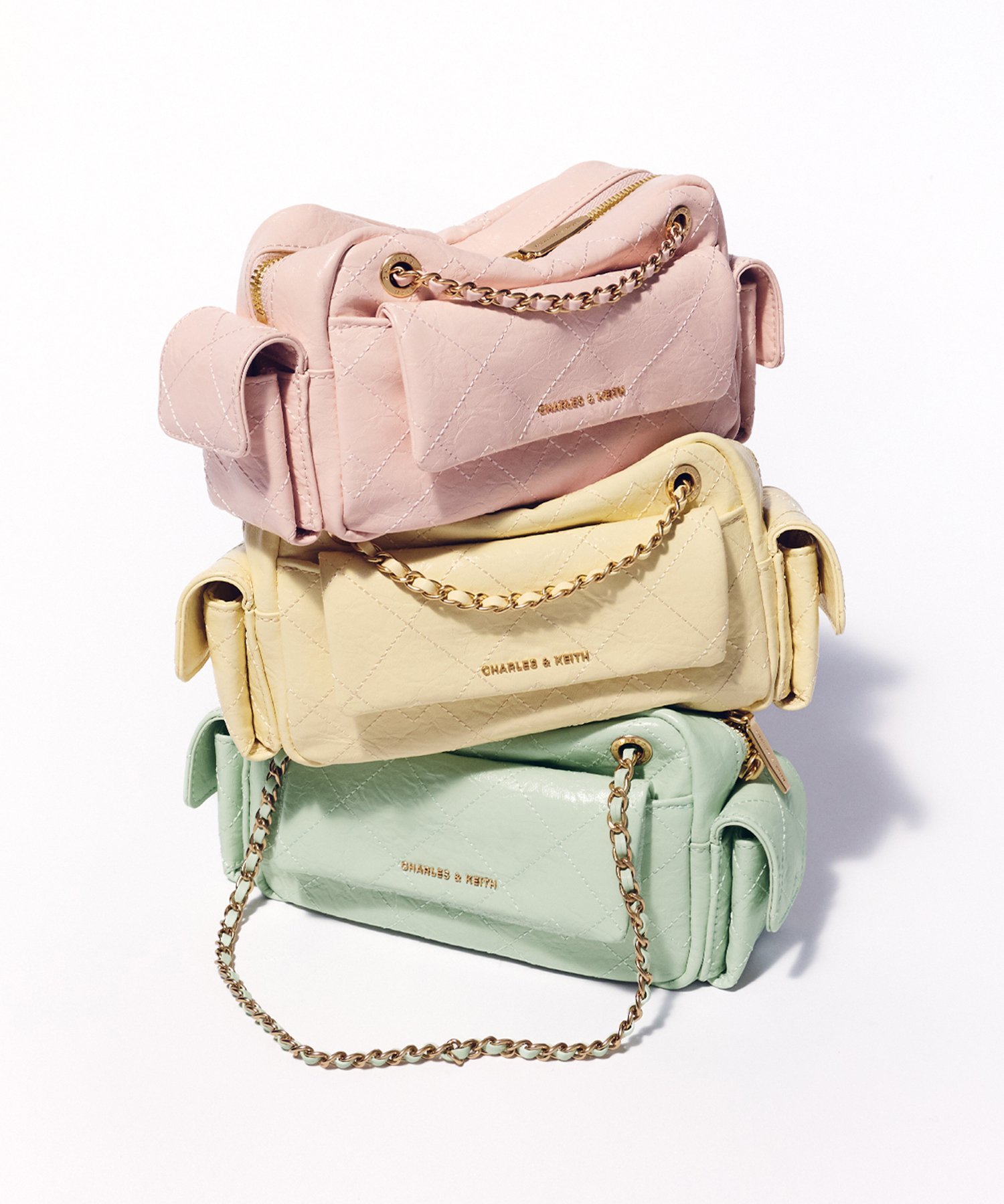 CHARLES & KEITH｜Duo ドゥオ キルトクロスボディーバッグ | Rakuten