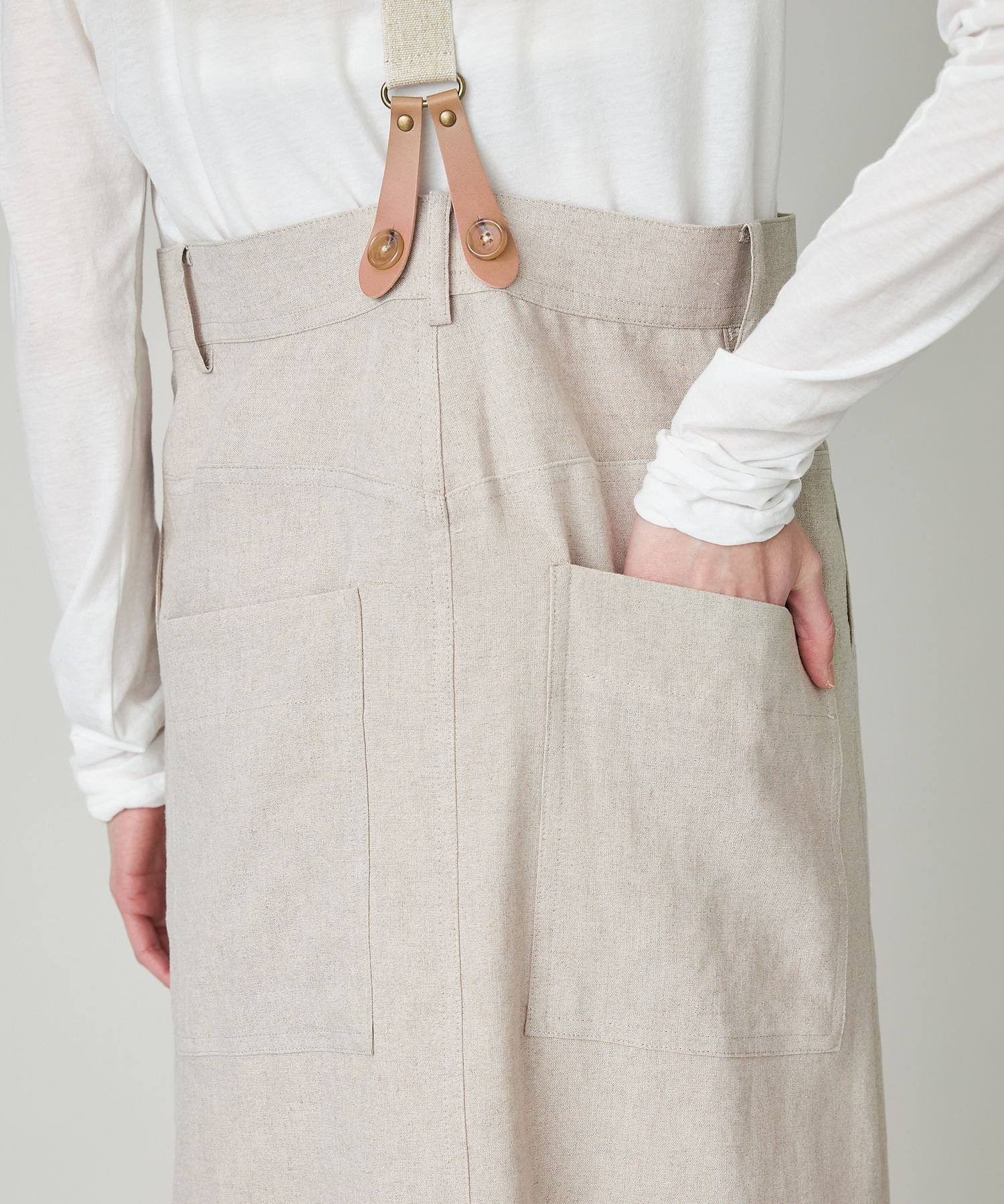 Curensology｜リネンサスペンダースカート | Rakuten Fashion(楽天