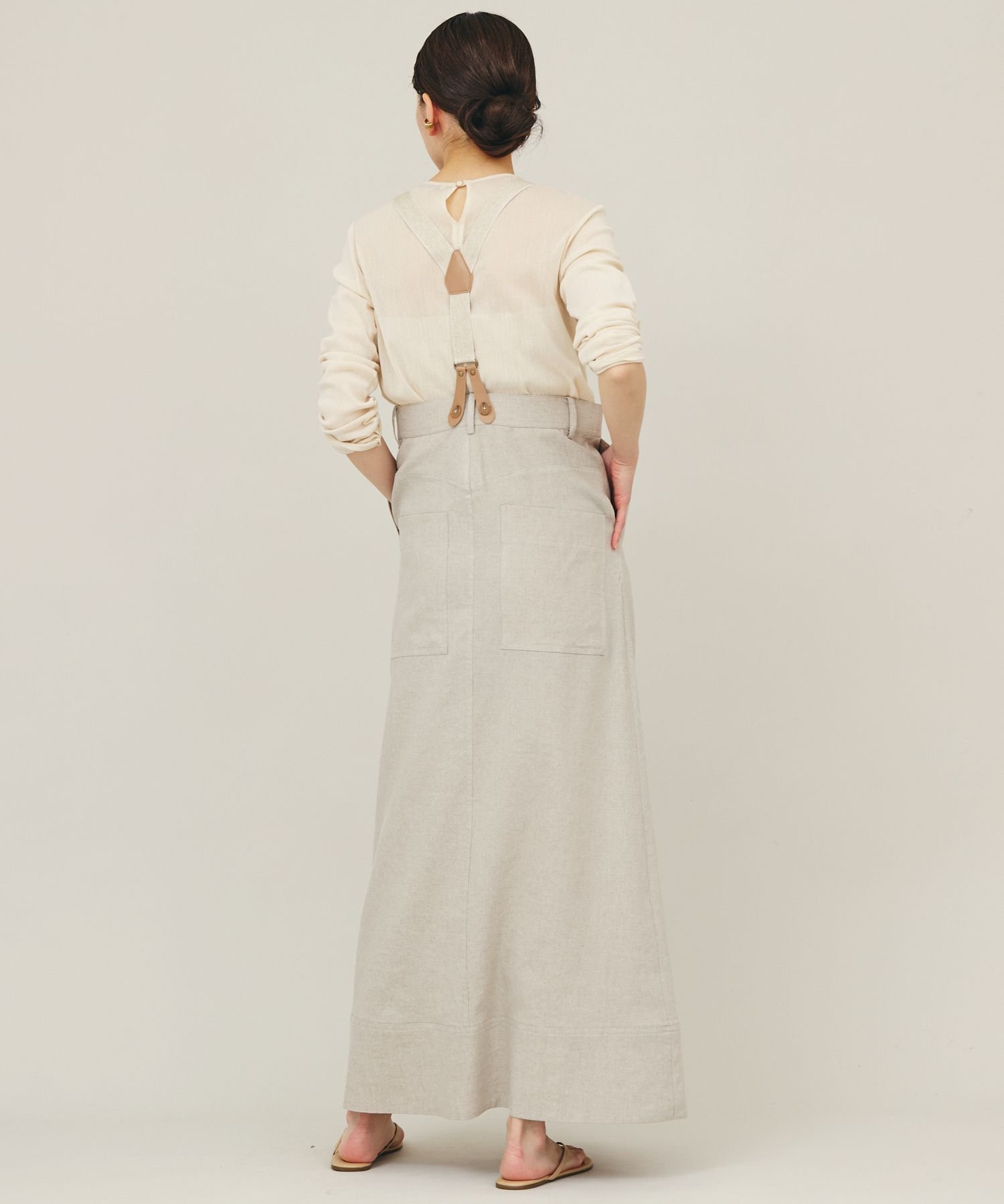 Curensology｜リネンサスペンダースカート | Rakuten Fashion(楽天