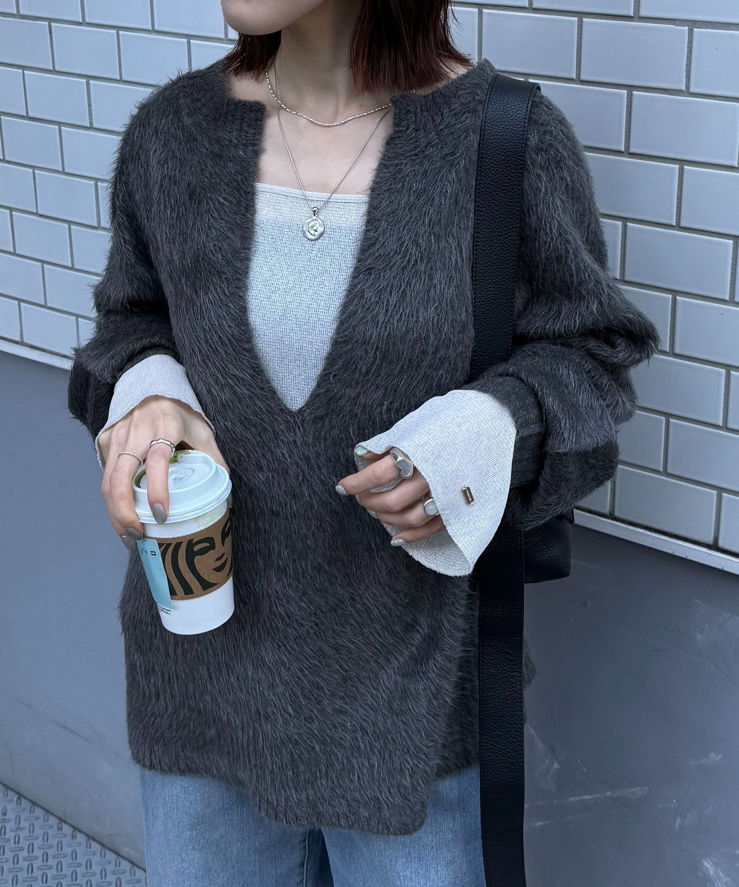 COLLAGE GALLARDAGALANTE｜エアリー深Vニット | Rakuten Fashion(楽天