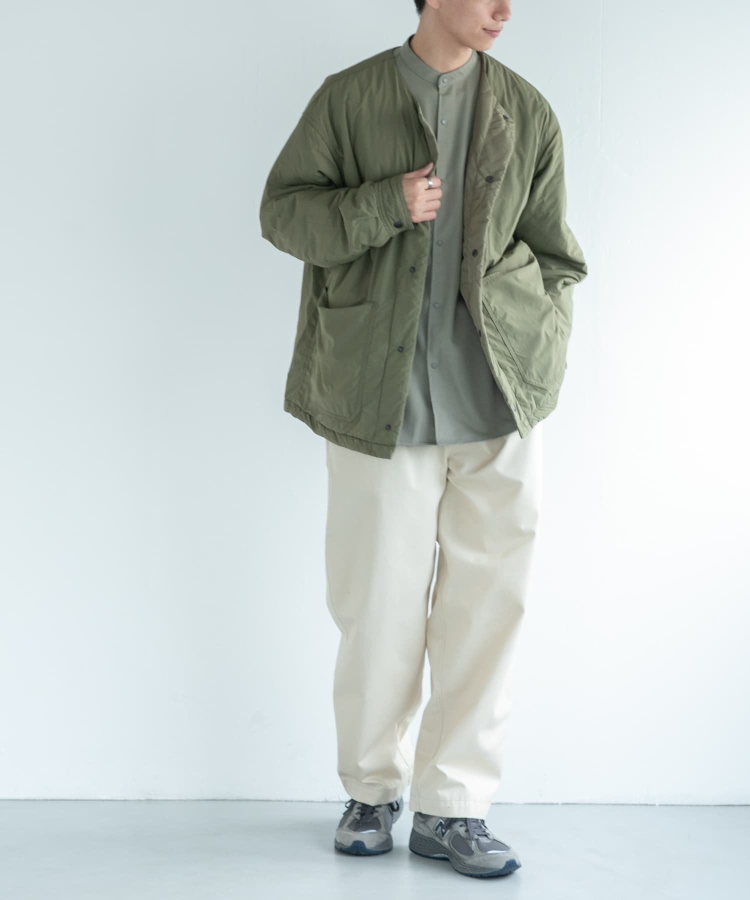 URBAN RESEARCH DOORS｜FORK&SPOON リバーシブルノーカラーブルゾン