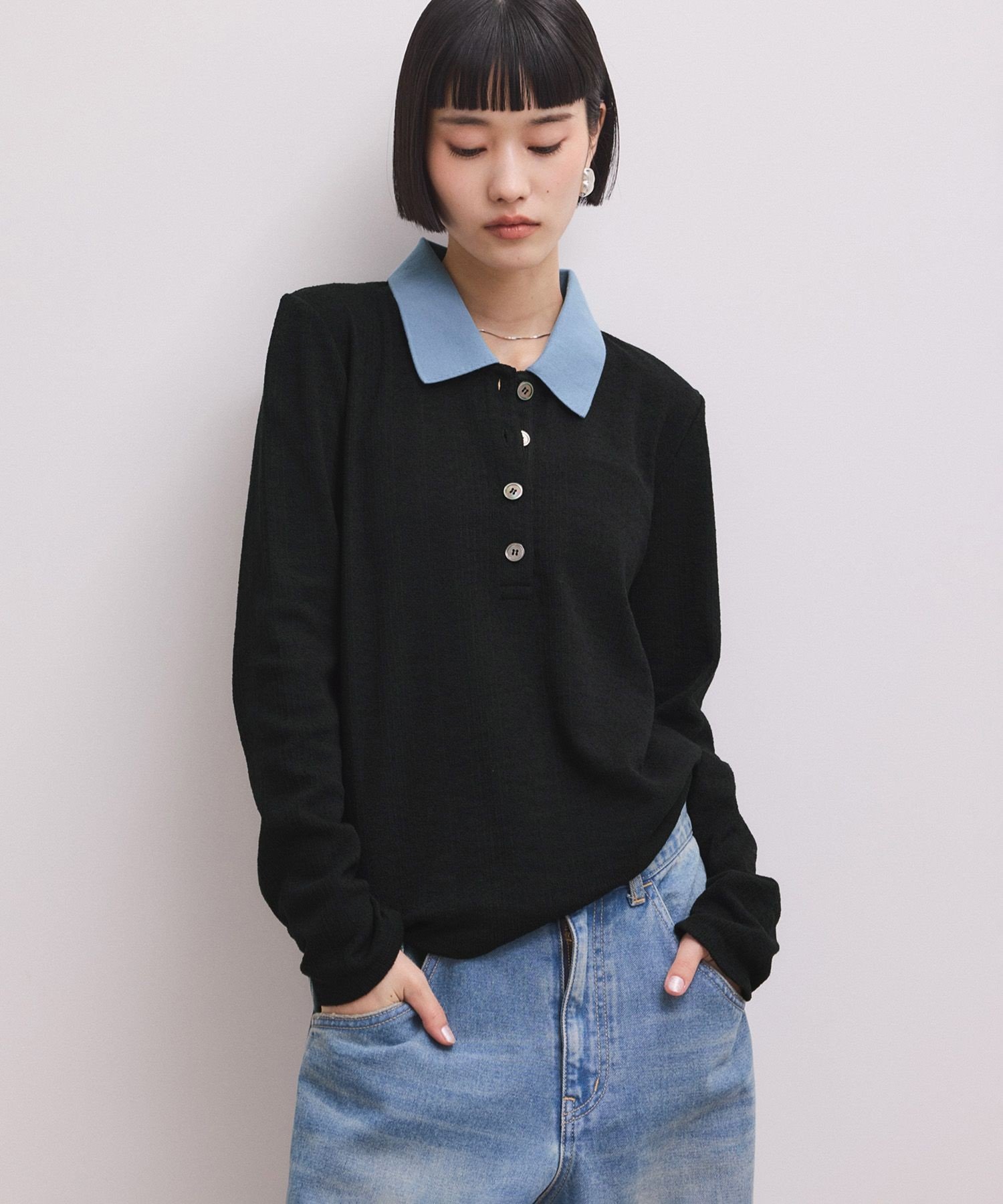 ADAM ET ROPE'｜【WEB限定】ロングスリーブポロシャツ | Rakuten