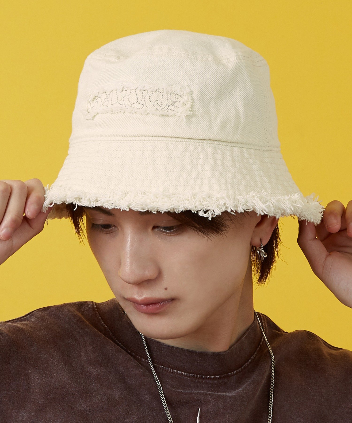 improves｜ダメージ加工 ロゴ バケットハット | Rakuten Fashion(楽天