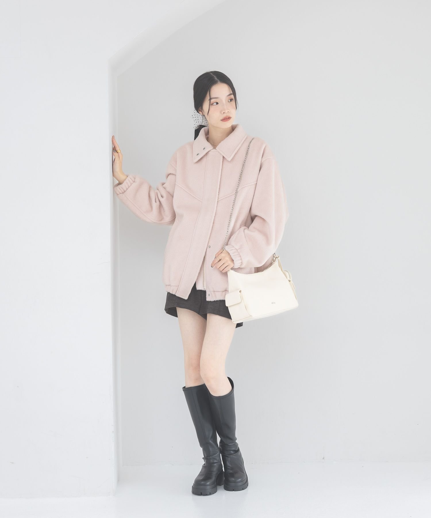 Heather｜スタンドシャギーミドルブルゾン | Rakuten Fashion(楽天