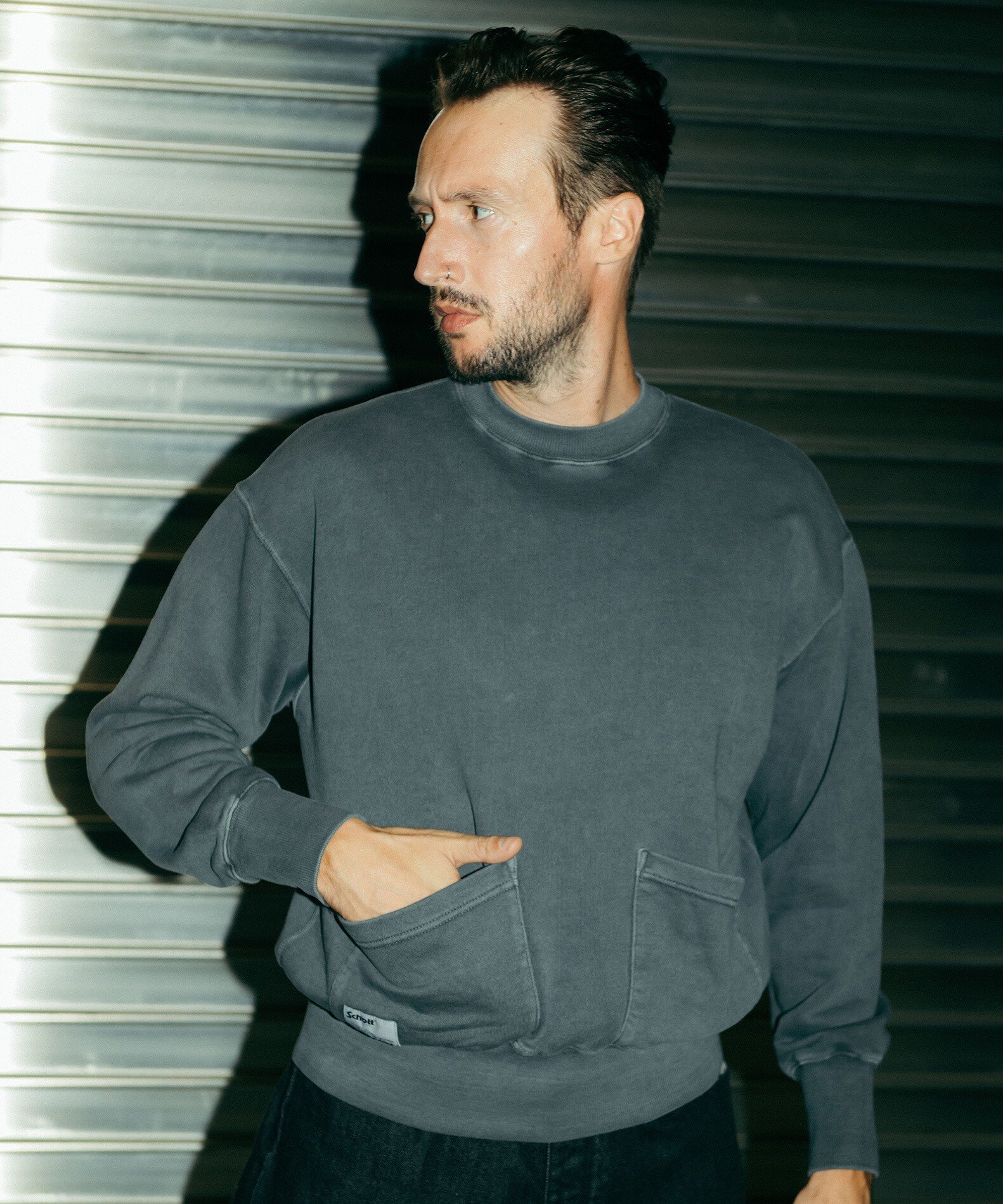 Schott｜SOUVENIR CREW SWEAT/スーベニア クルースウエット 顔虎