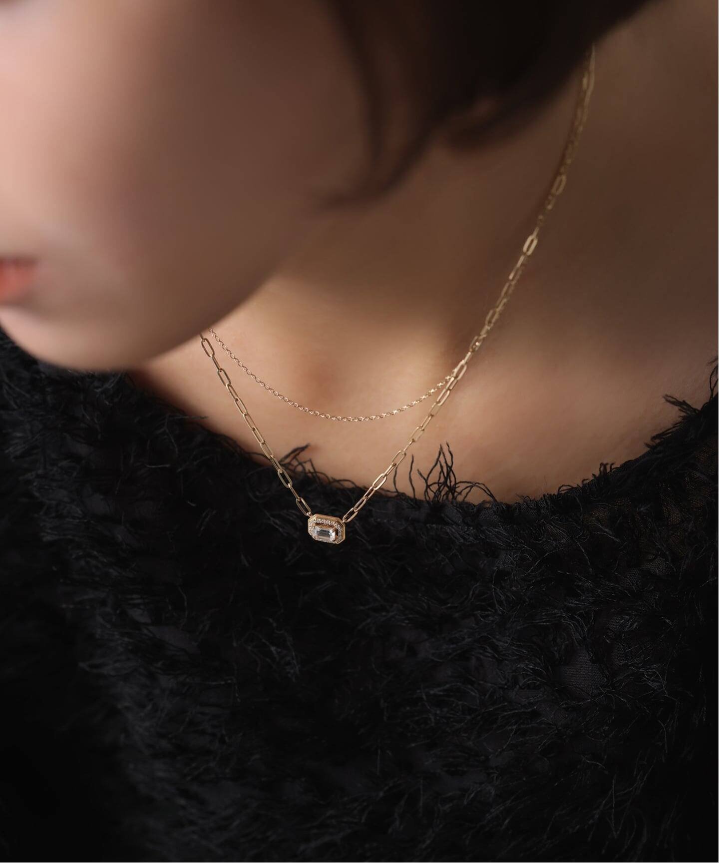 Spick & Span｜アップグレードホワイトトパーズネックレス K18