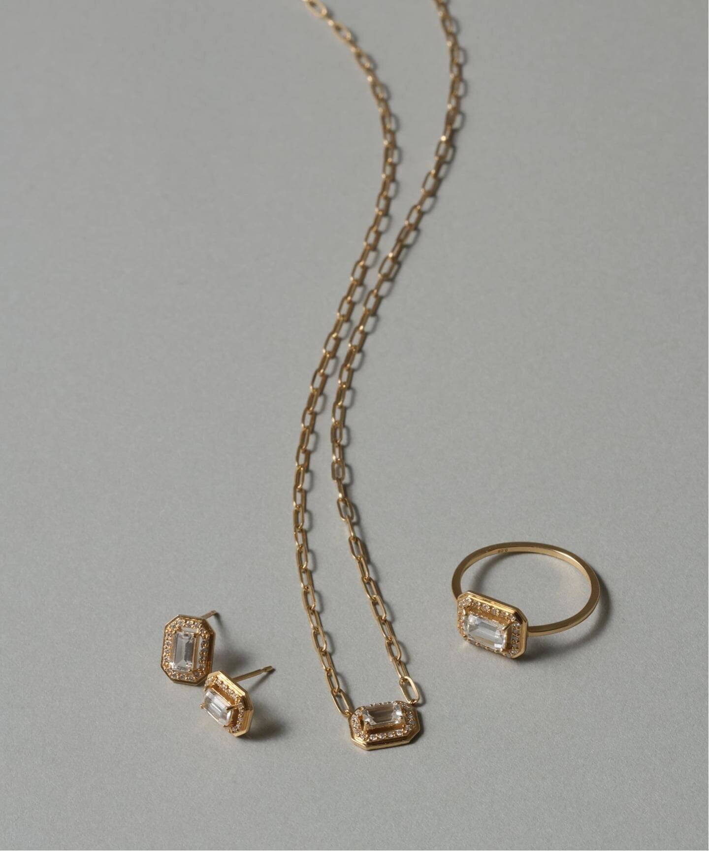 Spick & Span｜アップグレードホワイトトパーズネックレス K18